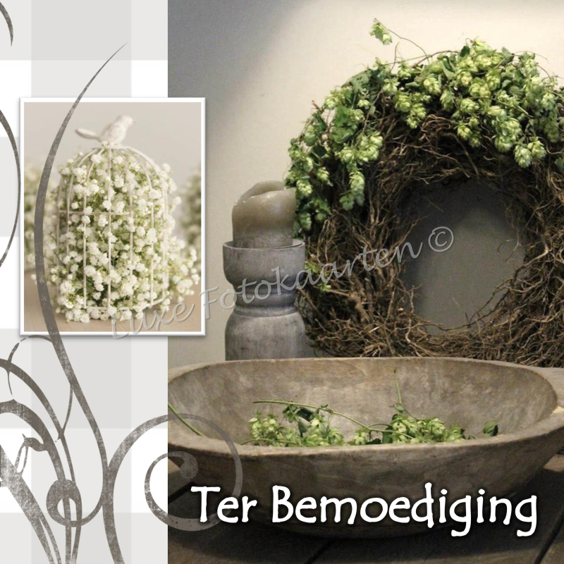 Bemoediging - schaal en krans